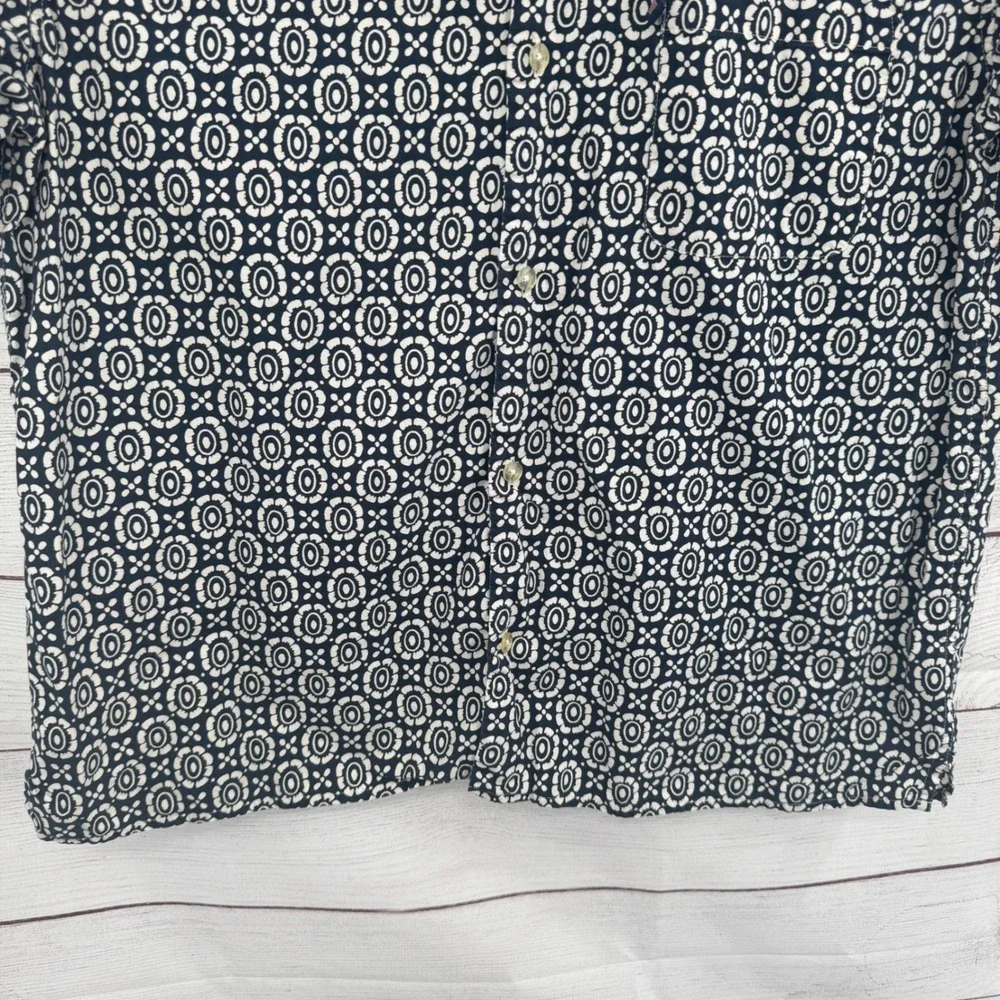 Polo Jeans Co. Ralph Lauren Shirt Medium Short Sleeve Button Up Geometric Floral